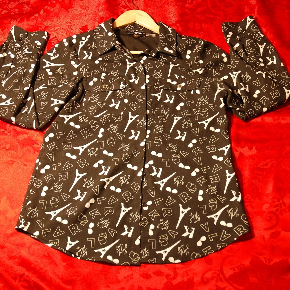 Karl's Paris Black and White Long Sleeved Shirt